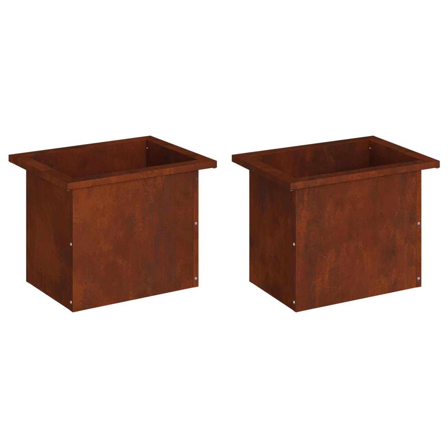 Garden Planter with LED 2 pcs Rusty 30 x 40 x 30 cm