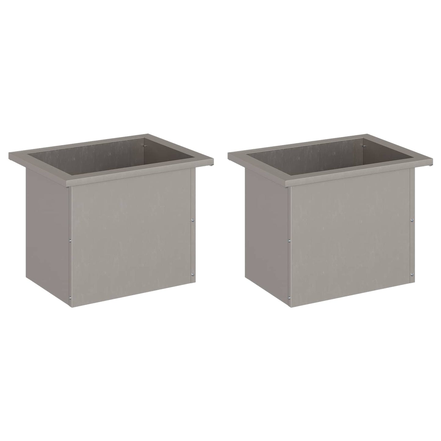 Garden Planter with LED 2 pcs Rusty 30 x 40 x 30 cm