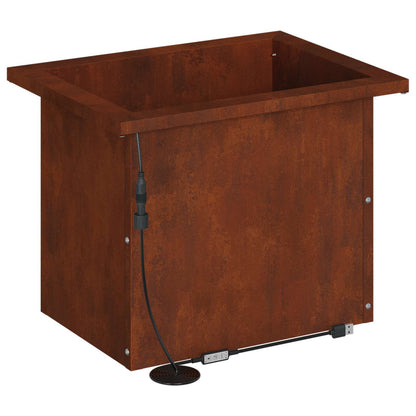 Garden Planter with LED 2 pcs Rusty 30 x 40 x 30 cm