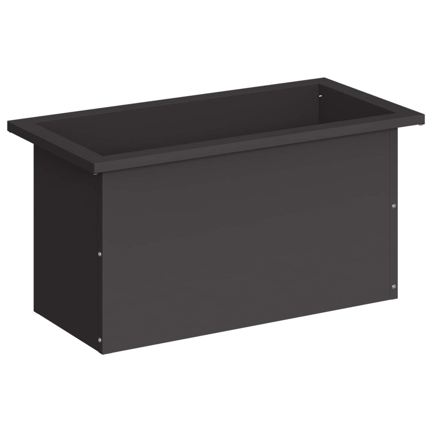 Garden Planter with LED Black 30 x 60 x 30 cm Steel