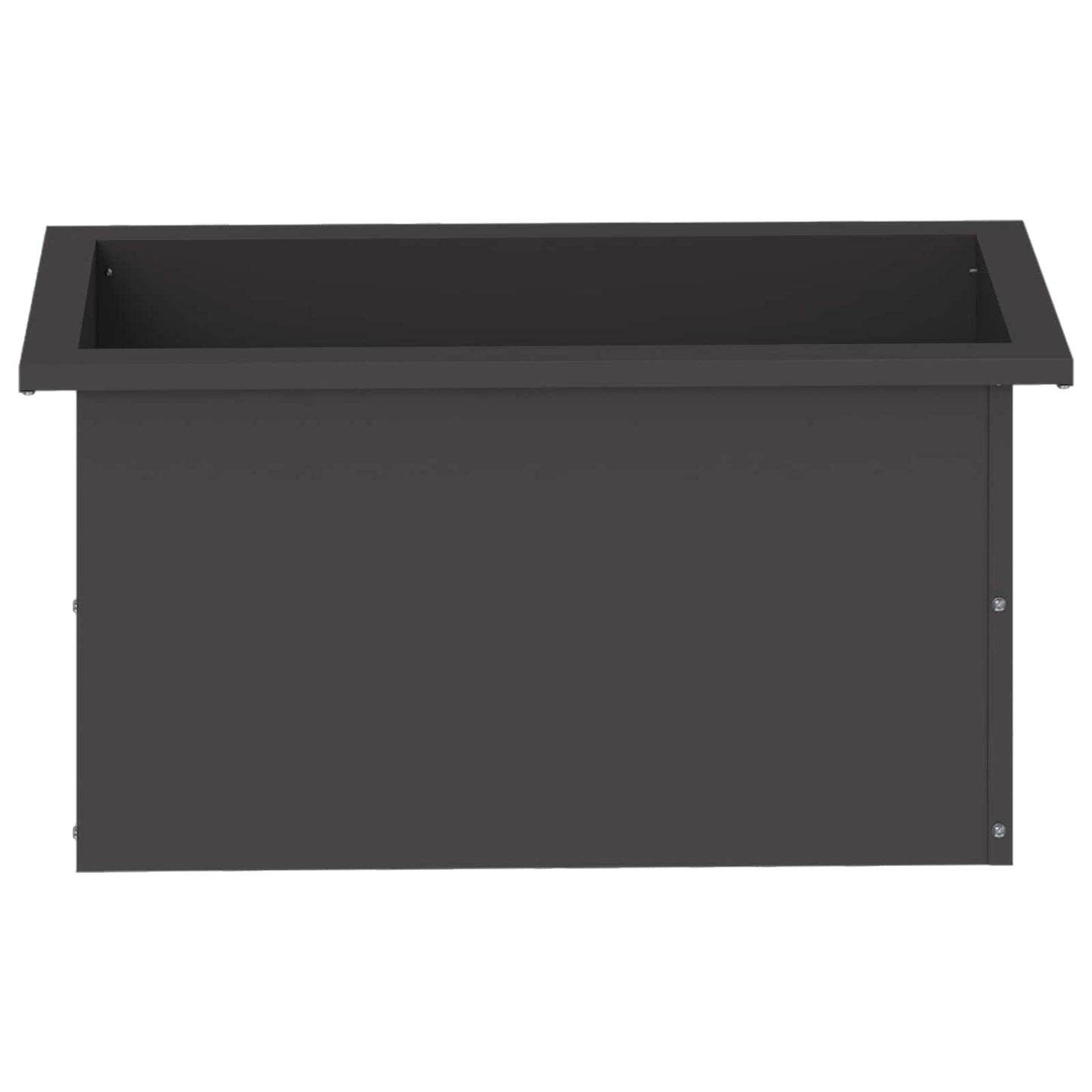 Garden Planter with LED Black 30 x 60 x 30 cm Steel