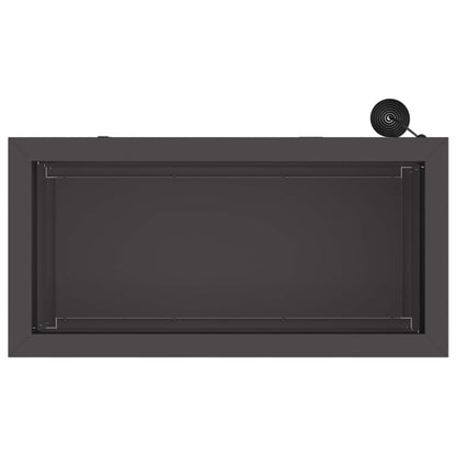 Garden Planter with LED Black 30 x 60 x 30 cm Steel