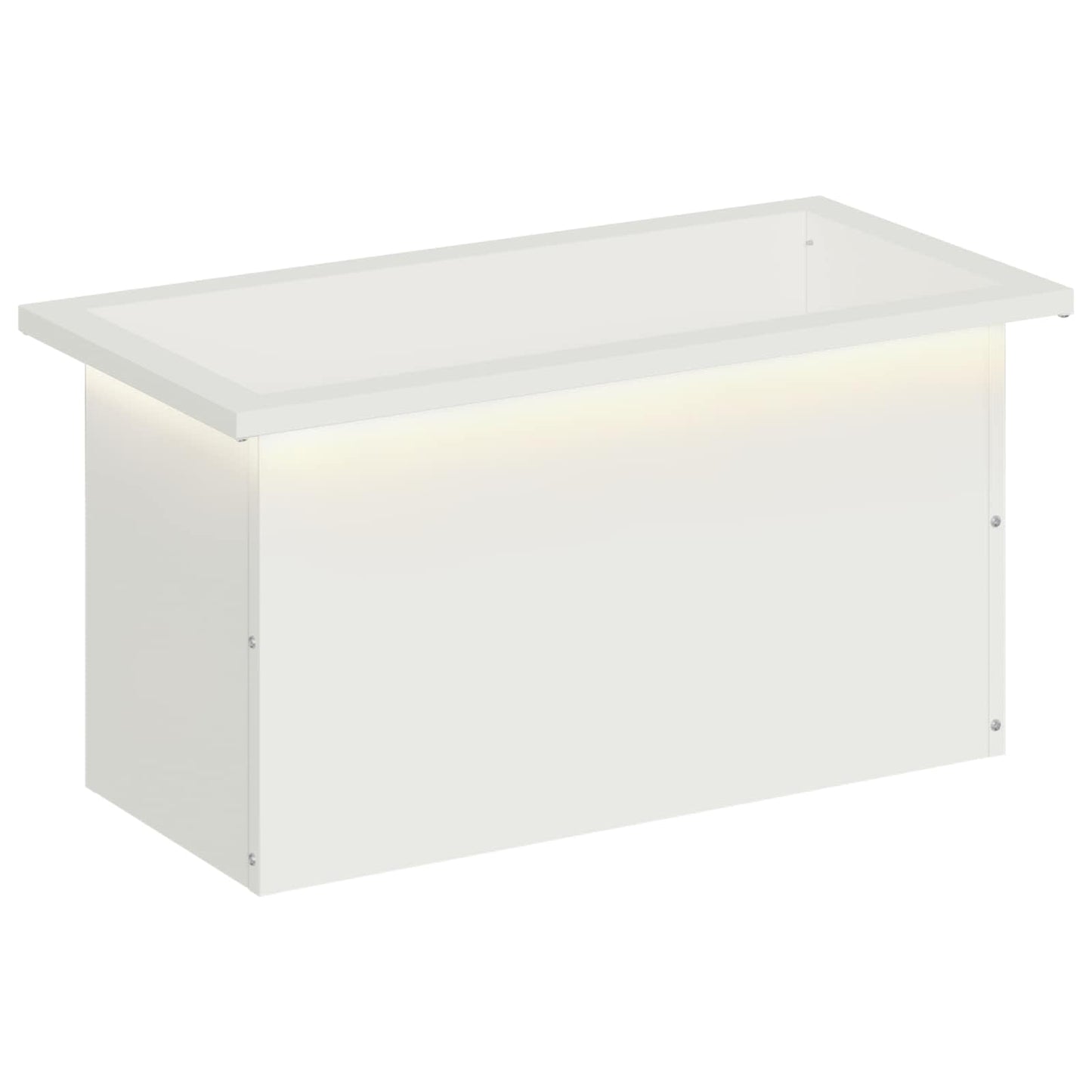 Garden Planter with LED White 30 x 60 x 30 cm Steel
