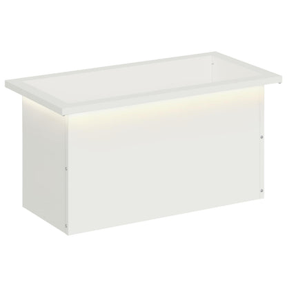 Garden Planter with LED White 30 x 60 x 30 cm Steel