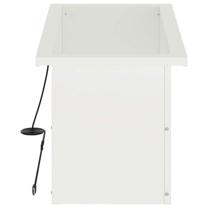 Garden Planter with LED White 30 x 60 x 30 cm Steel
