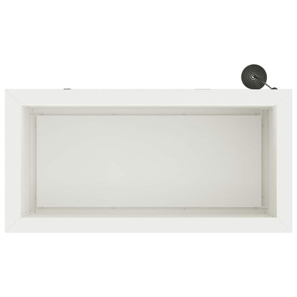 Garden Planter with LED White 30 x 60 x 30 cm Steel