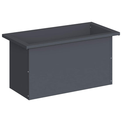 Garden Planter with LED Antracite 30 x 60 x 30 cm Steel