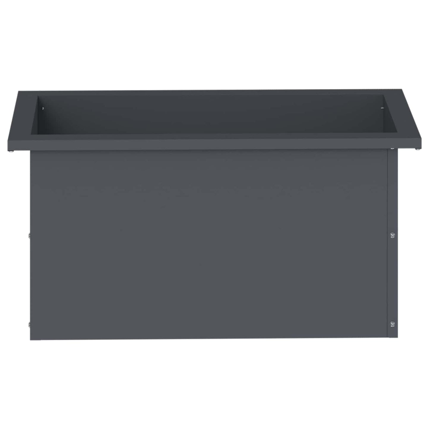 Garden Planter with LED Antracite 30 x 60 x 30 cm Steel