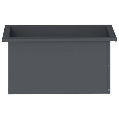 Garden Planter with LED Antracite 30 x 60 x 30 cm Steel