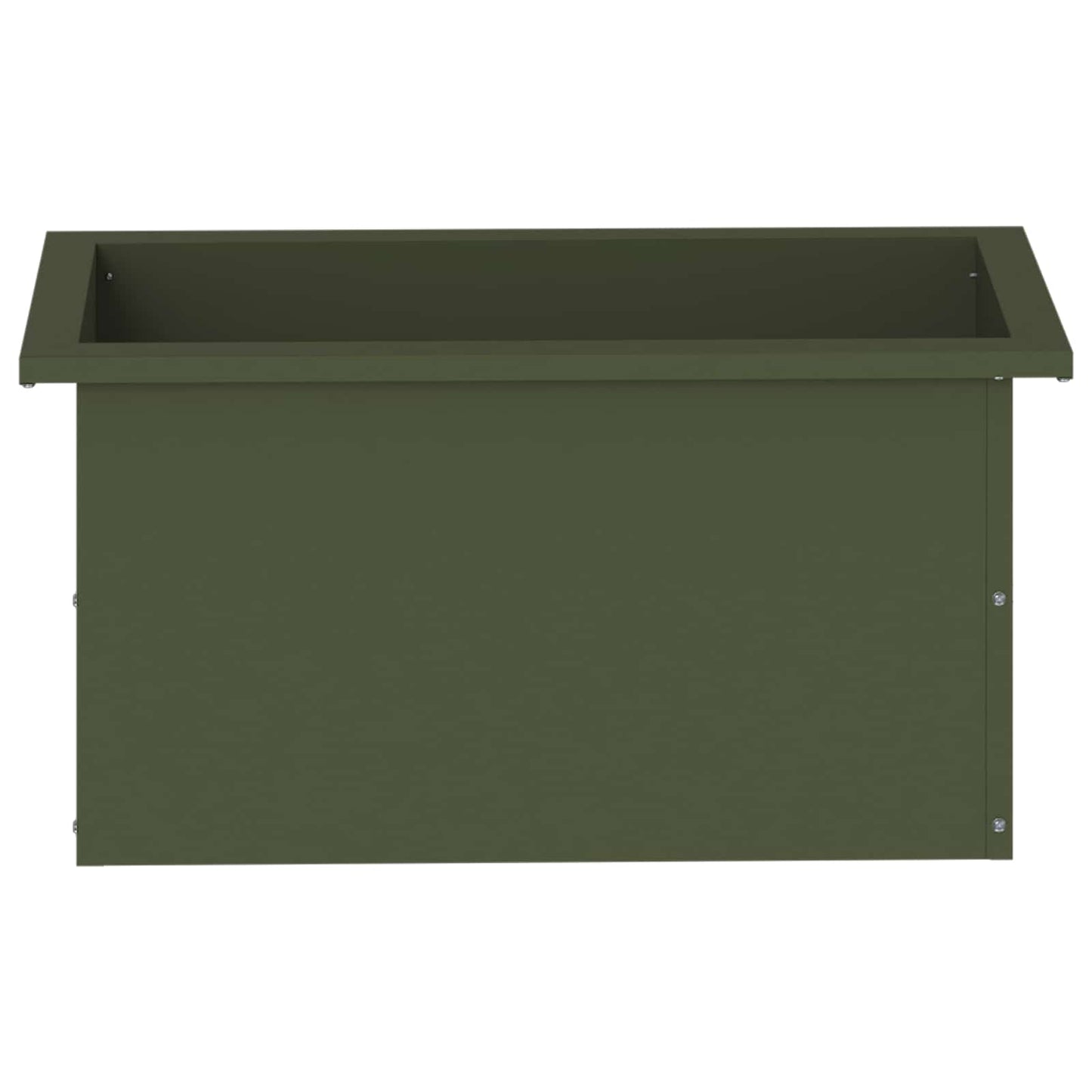 Garden Planter with LED 2 pcs Olive Green 30 x 60 x 30 cm Steel