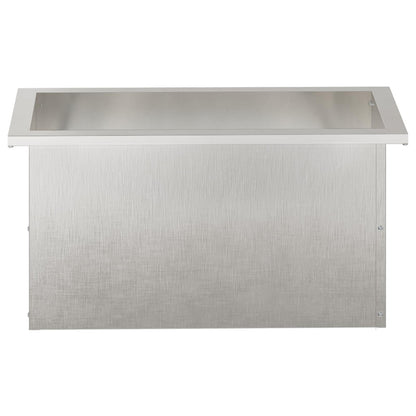Garden Planter with LED 2 pcs Silver 30 x 60 x 30 cm
