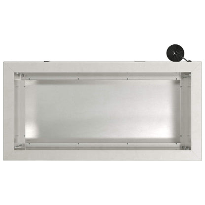 Garden Planter with LED 2 pcs Silver 30 x 60 x 30 cm