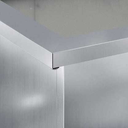 Garden Planter with LED Silver 30 x 60 x 30 cm Galvanised Steel