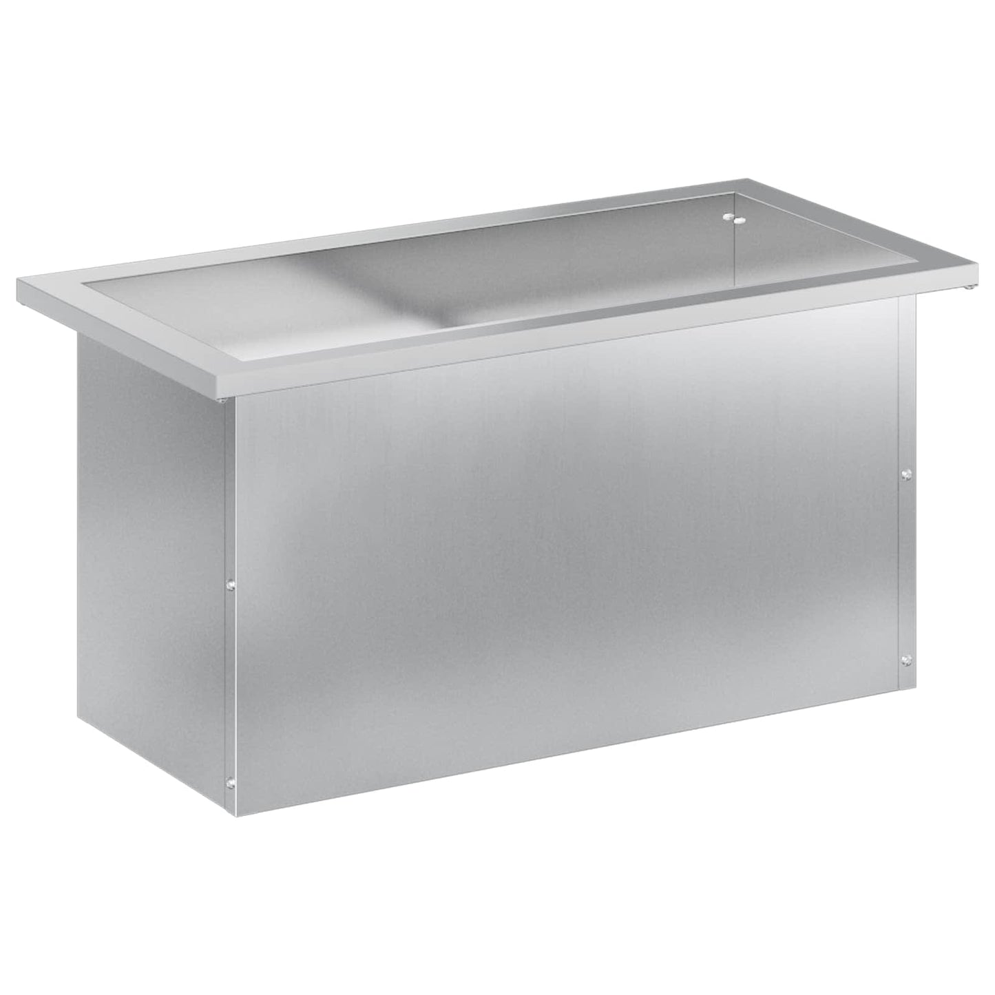 Garden Planter with LED Silver 30 x 60 x 30 cm Galvanised Steel