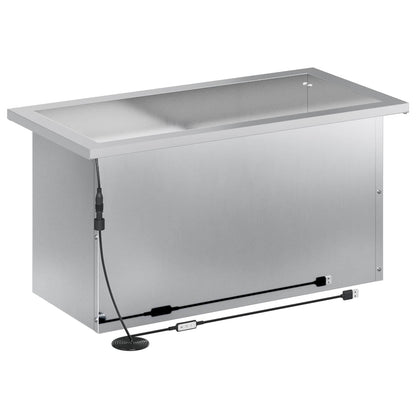 Garden Planter with LED Silver 30 x 60 x 30 cm Galvanised Steel