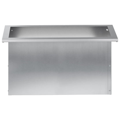 Garden Planter with LED 2 pcs Silver 30 x 60 x 30 cm