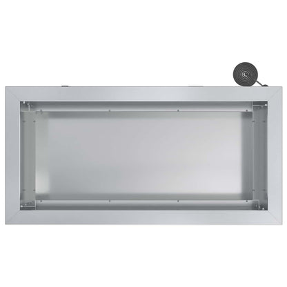 Garden Planter with LED 2 pcs Silver 30 x 60 x 30 cm