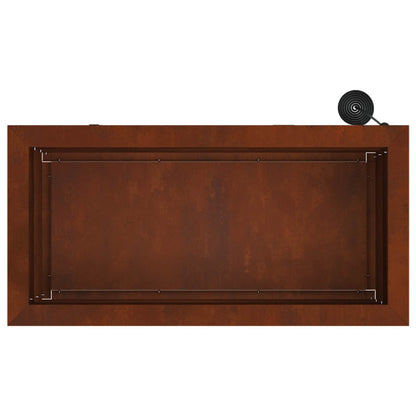 Garden Planter with LED Rusty 30 x 60 x 30 cm Weathering Steel