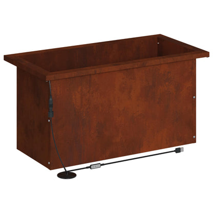 Garden Planter with LED 2 pcs Rusty 30 x 60 x 30 cm