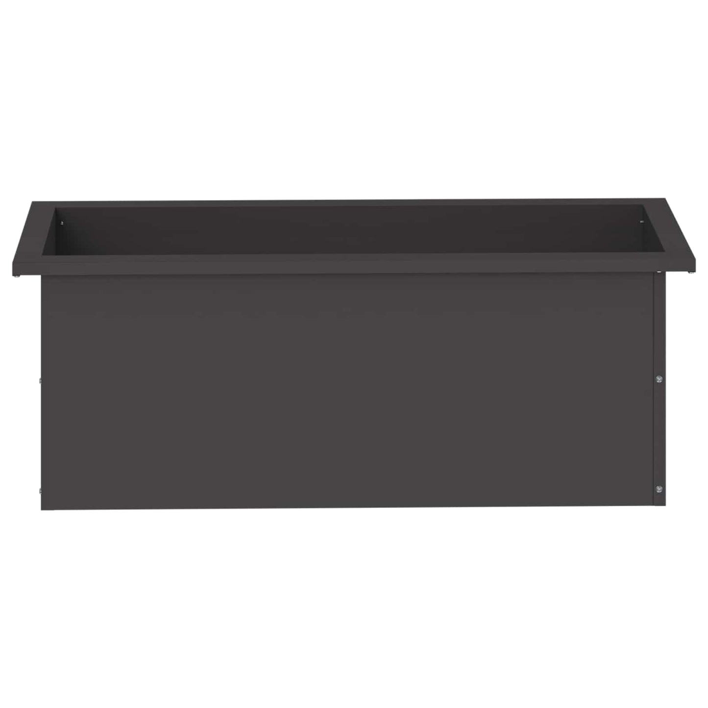 Garden Planter with LED Black 30 x 80 x 30 cm Steel