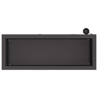Garden Planter with LED Black 30 x 80 x 30 cm Steel