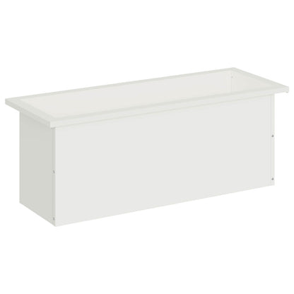 Garden Planter with LED White 30 x 80 x 30 cm Steel