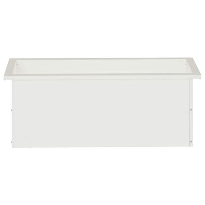 Garden Planter with LED White 30 x 80 x 30 cm Steel