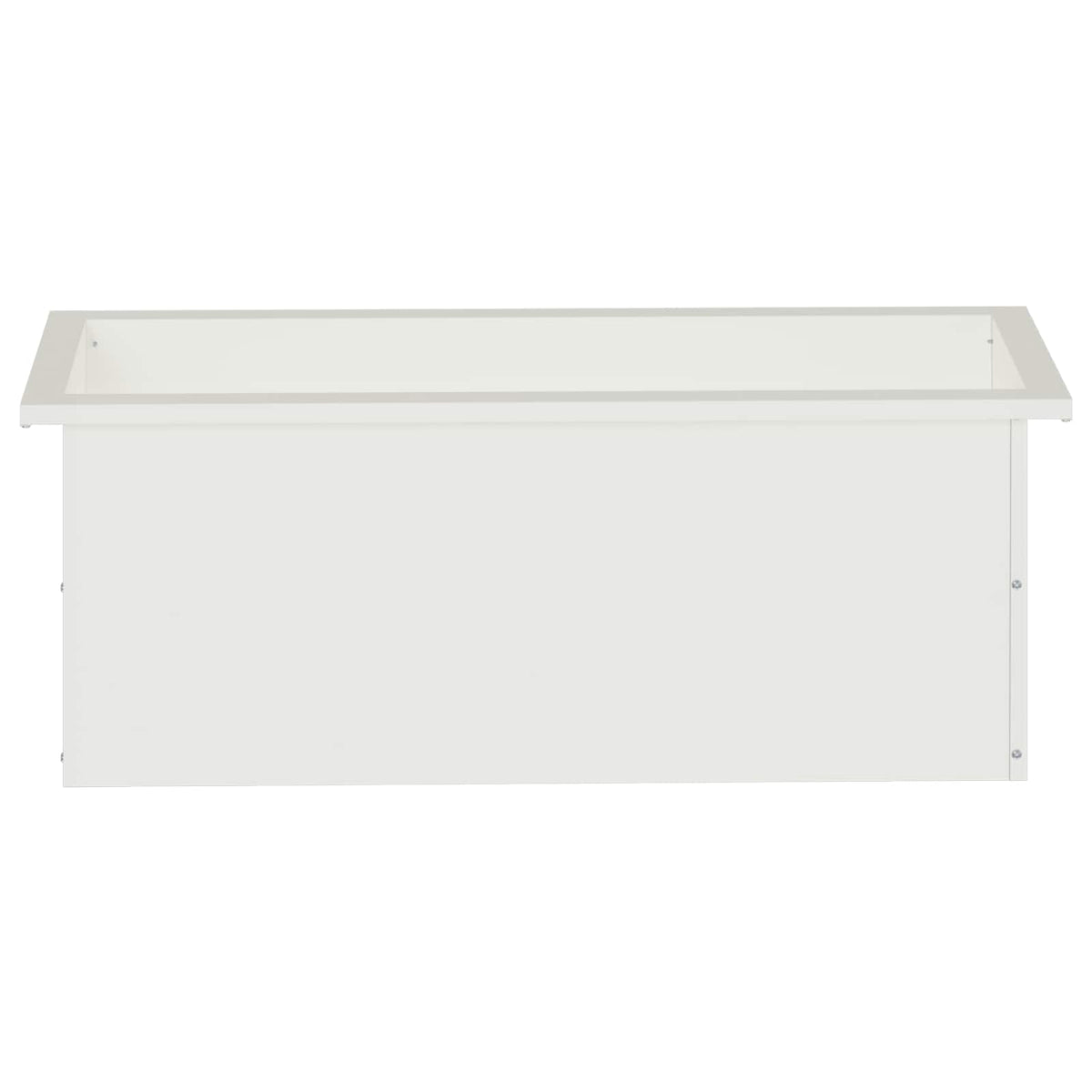 Garden Planter with LED 2 pcs White 30 x 80 x 30 cm Steel