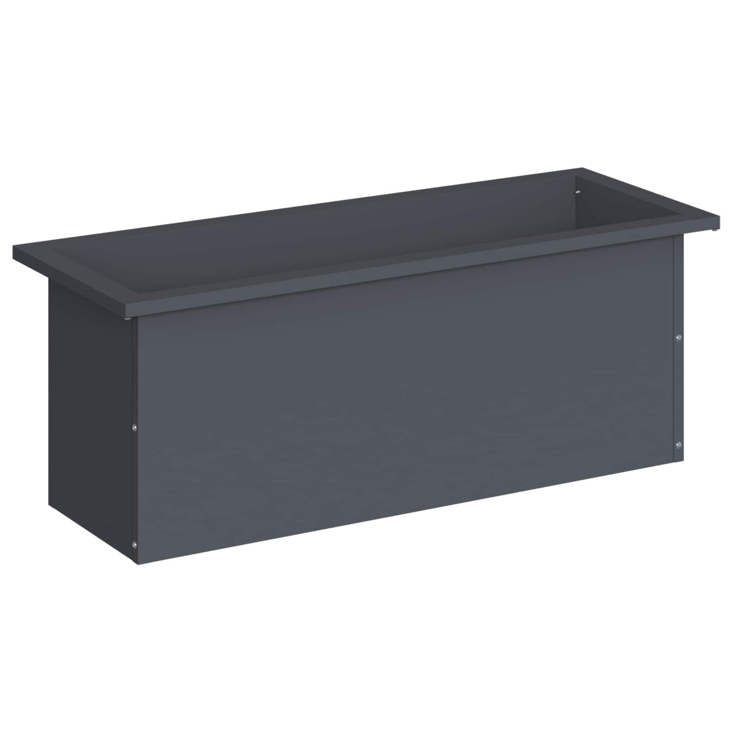 Garden Planter with LED Antracite 30 x 80 x 30 cm Steel