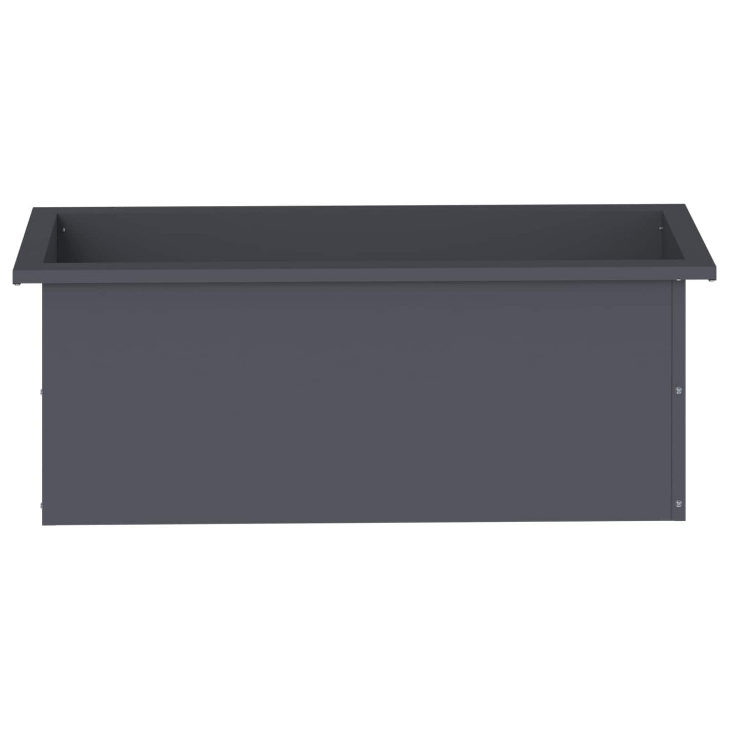 Garden Planter with LED Antracite 30 x 80 x 30 cm Steel