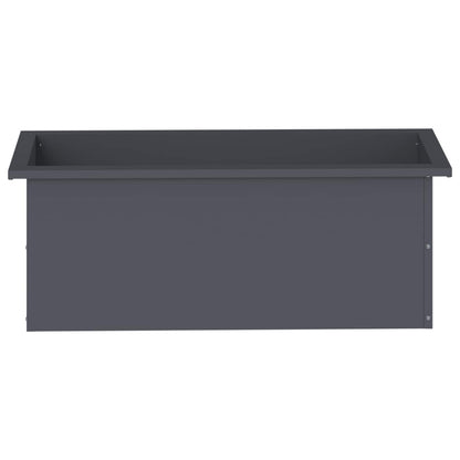 Garden Planter with LED Antracite 30 x 80 x 30 cm Steel