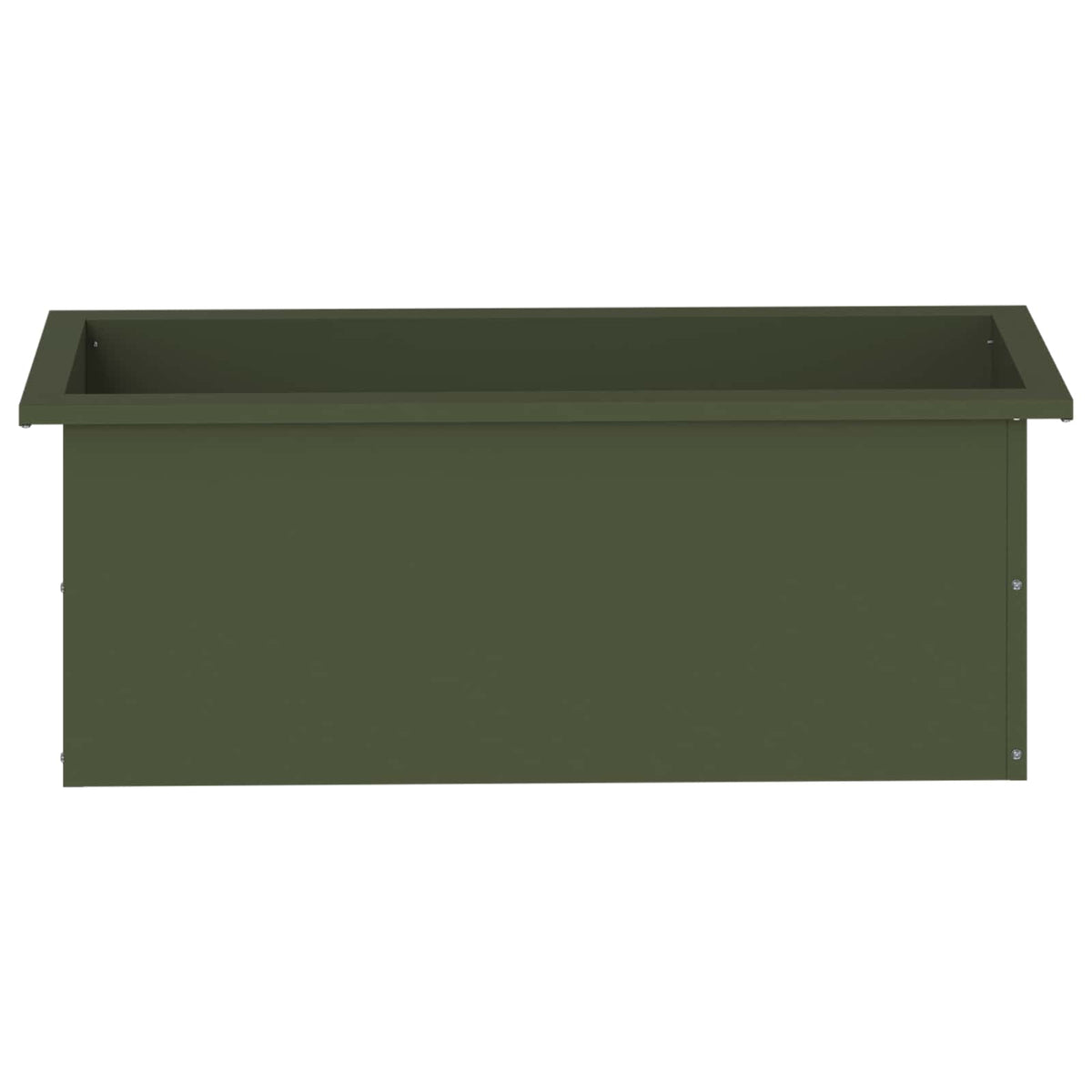 Garden Planter with LED 2 pcs Olive Green 30 x 80 x 30 cm Steel
