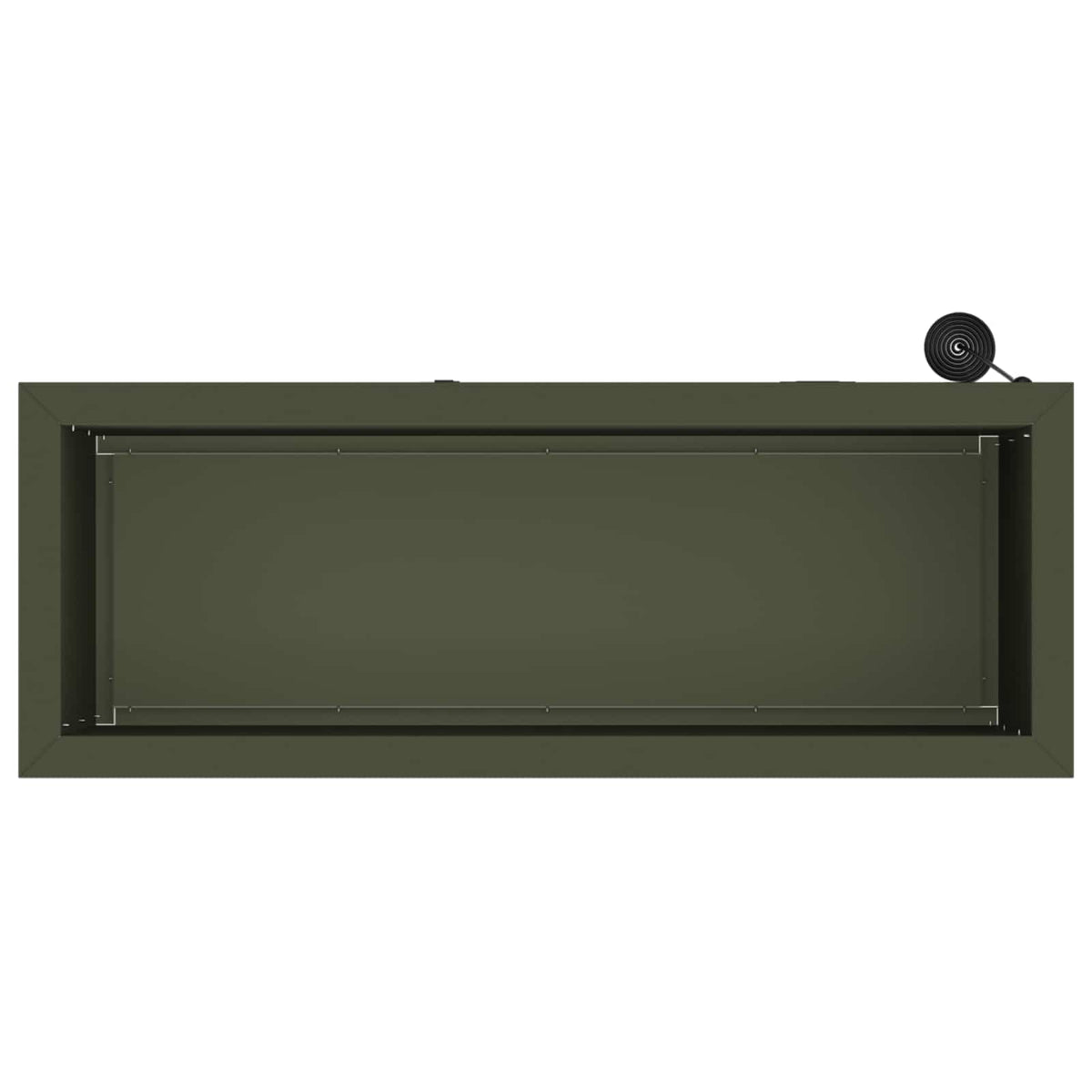 Garden Planter with LED 2 pcs Olive Green 30 x 80 x 30 cm Steel
