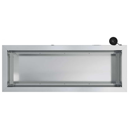 Garden Planter with LED Silver 30 x 80 x 30 cm Galvanised Steel