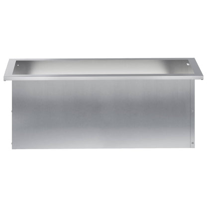 Garden Planter with LED 2 pcs Silver 30 x 80 x 30 cm