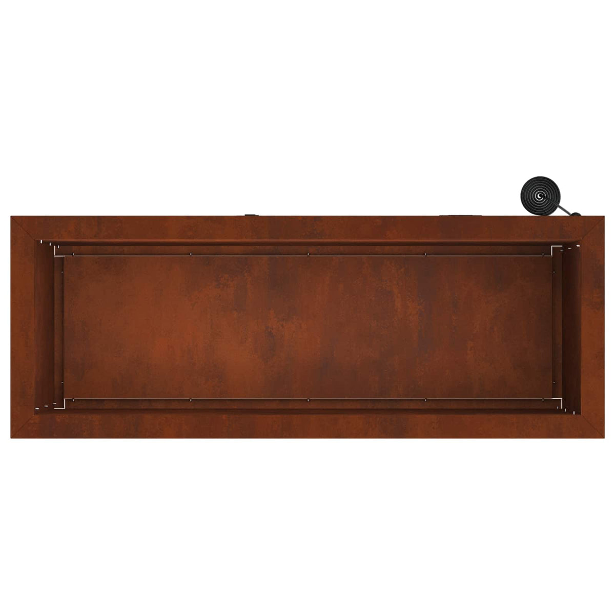 Garden Planter with LED 2 pcs Rusty 30 x 80 x 30 cm