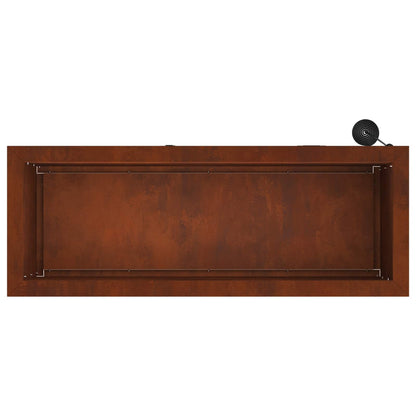 Garden Planter with LED 2 pcs Rusty 30 x 80 x 30 cm
