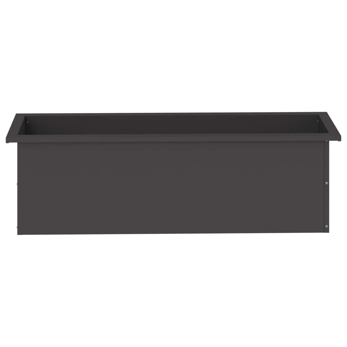 Garden Planter with LED 2 pcs Black 30 x 100 x 30 cm Steel
