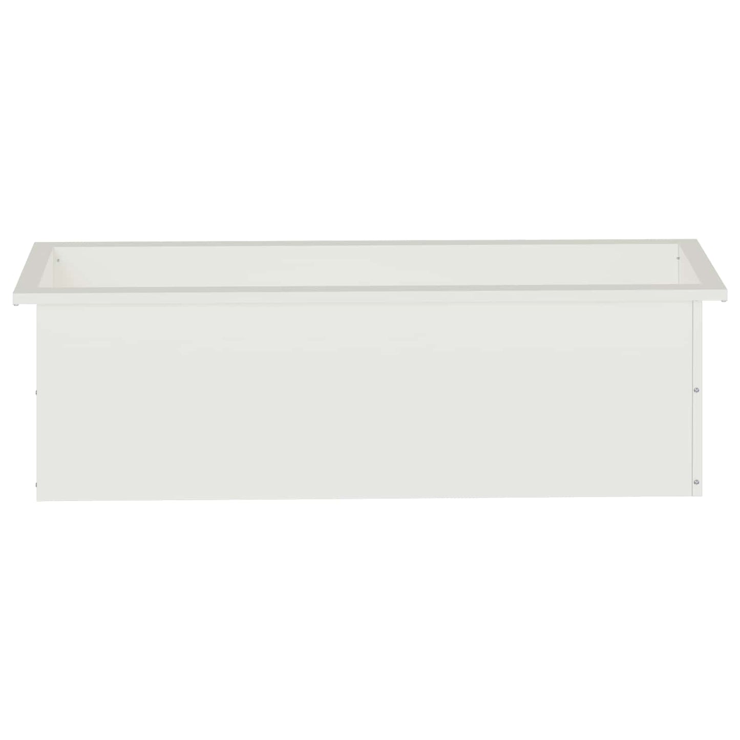 Garden Planter with LED White 30 x 100 x 30 cm Steel
