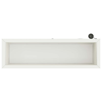 Garden Planter with LED 2 pcs White 30 x 100 x 30 cm Steel