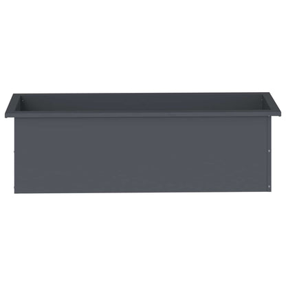 Garden Planter with LED 2 pcs Antracite 30 x 100 x 30 cm Steel
