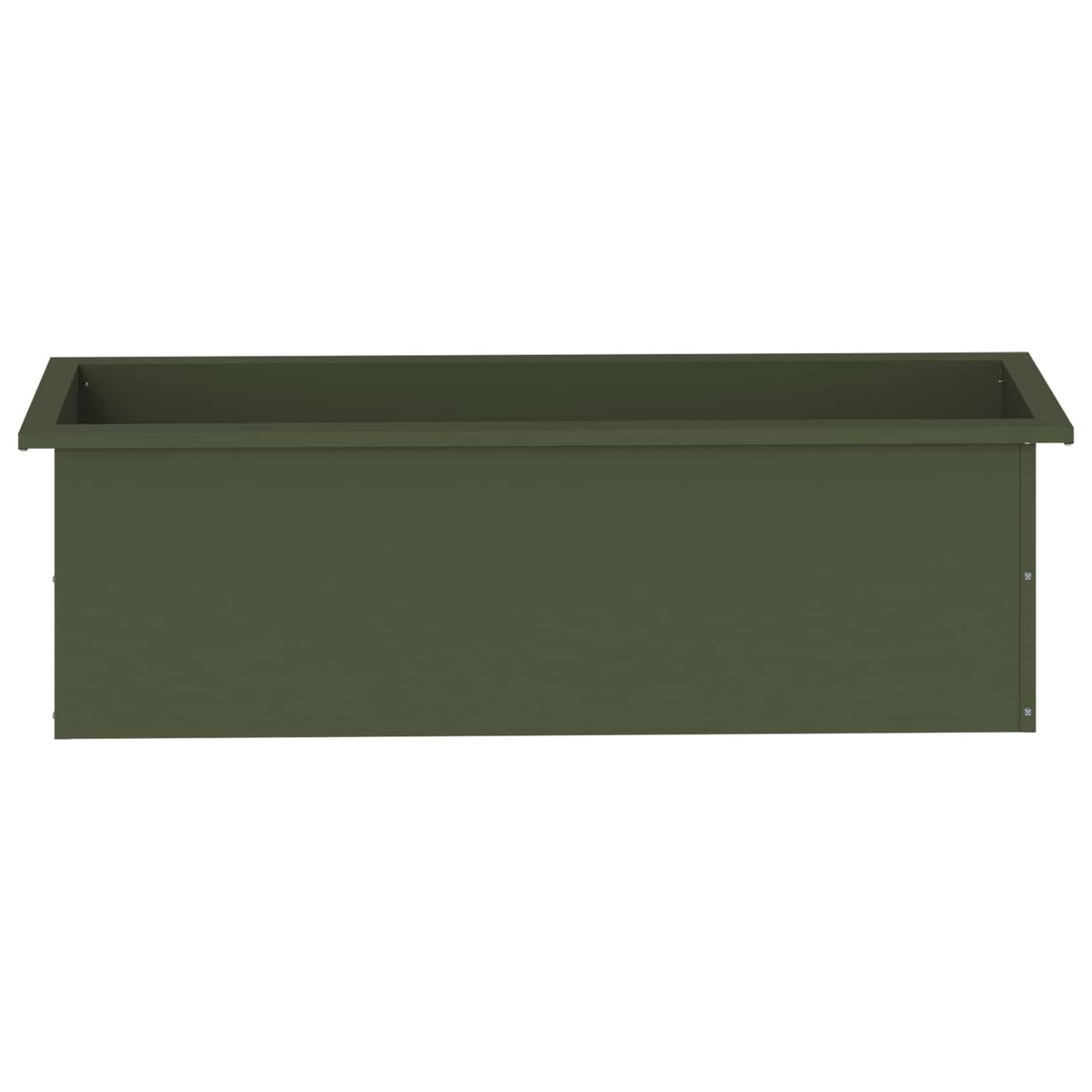 Garden Planter with LED Olive Green 30 x 100 x 30 cm Steel