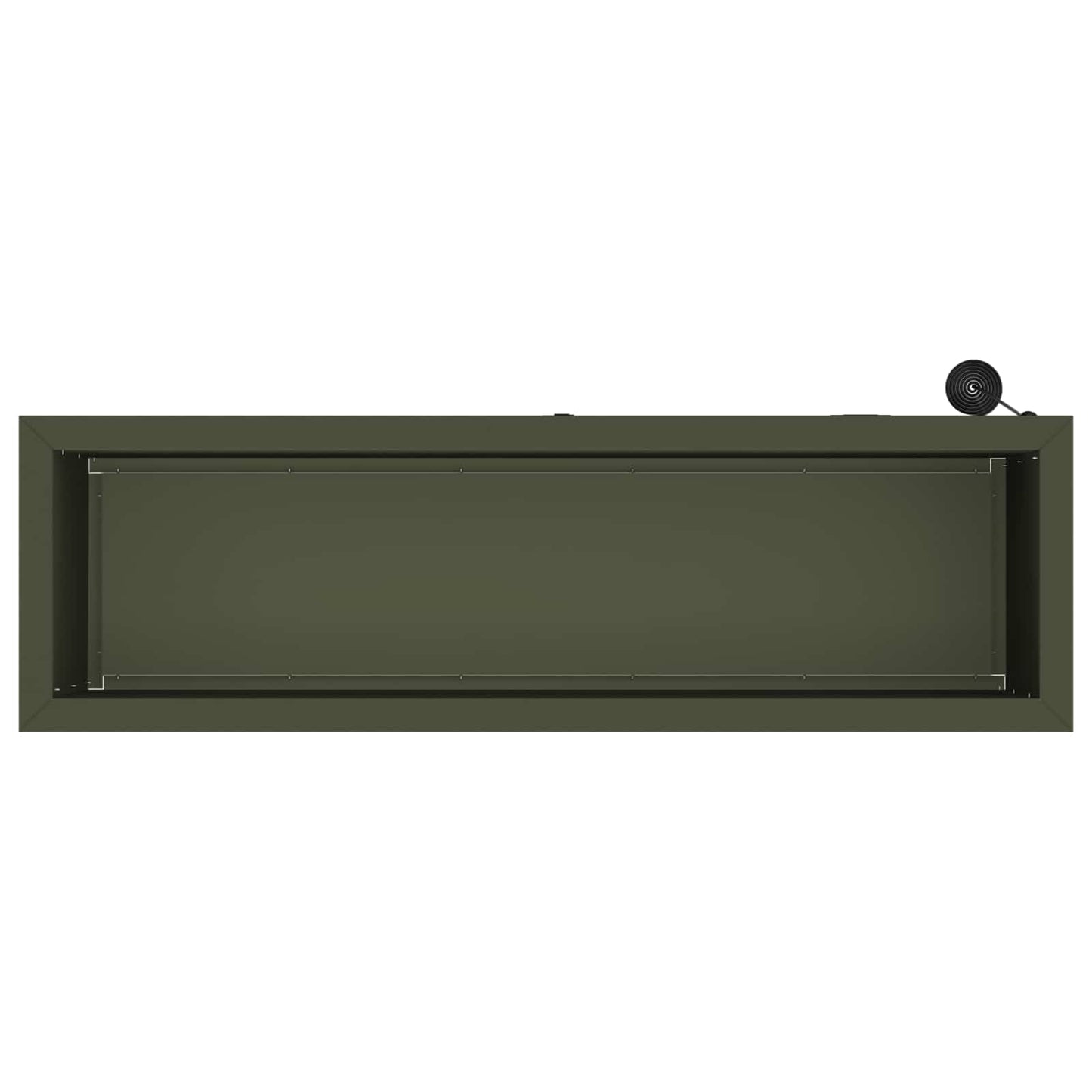 Garden Planter with LED 2 pcs Olive Green 30 x 100 x 30 cm