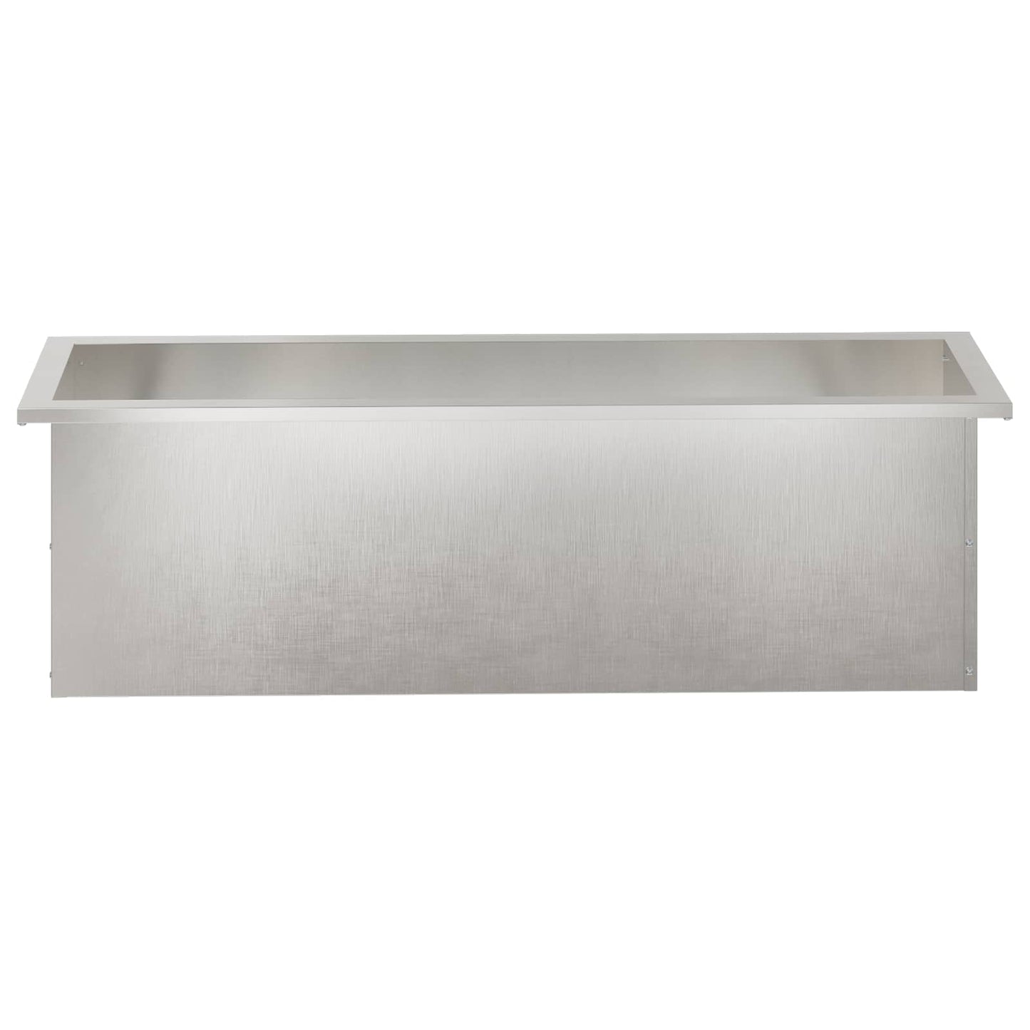 Garden Planter with LED Silver 30 x 100 x 30 cm Stainless Steel