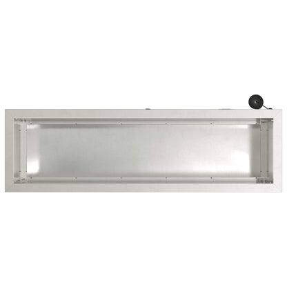 Garden Planter with LED Silver 30 x 100 x 30 cm Stainless Steel