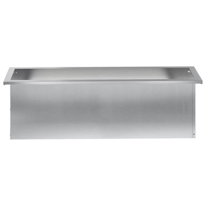 Garden Planter with LED 2 pcs Silver 30 x 100 x 30 cm