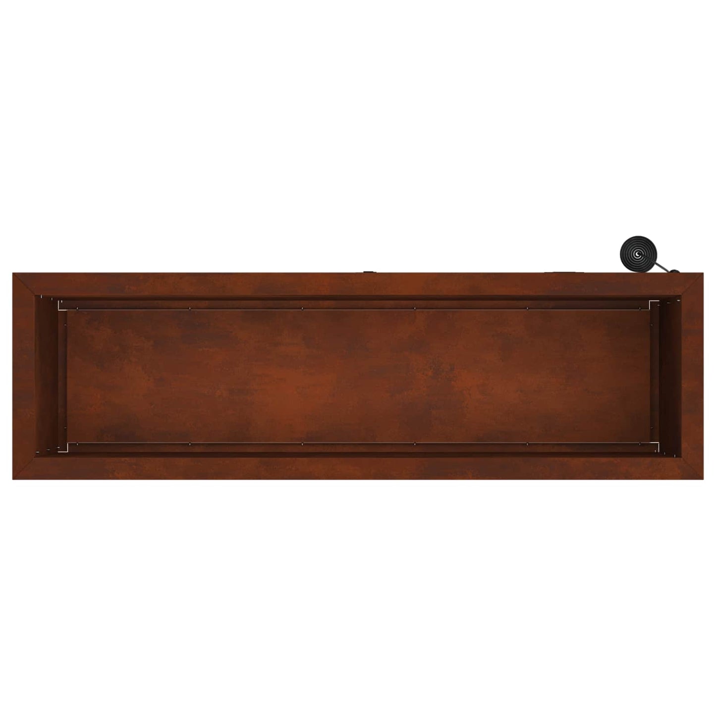 Garden Planter with LED Rusty 30 x 100 x 30 cm Weathering Steel