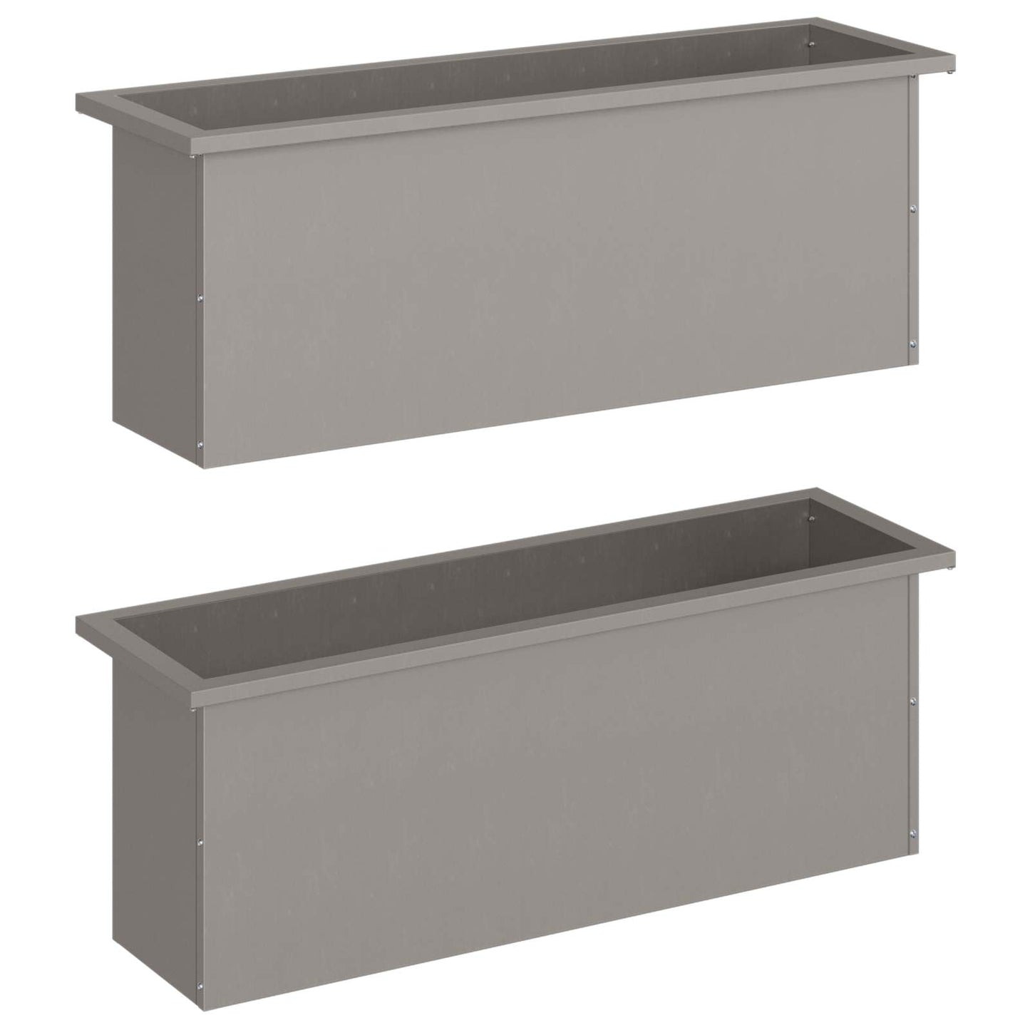 Garden Planter with LED 2 pcs Rusty 30 x 100 x 30 cm