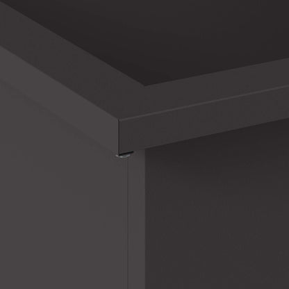 Garden Planter with LED Black 40 x 40 x 40 cm Steel