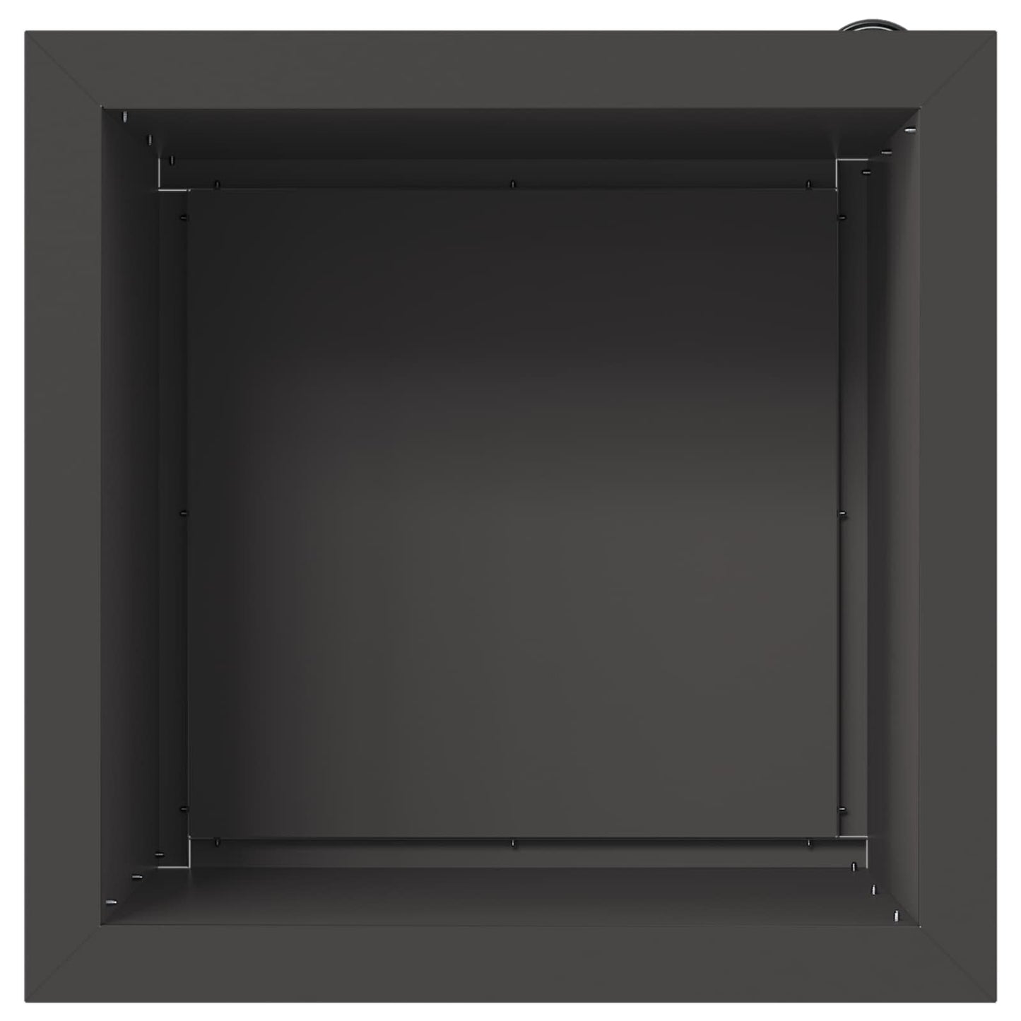 Garden Planter with LED Black 40 x 40 x 40 cm Steel